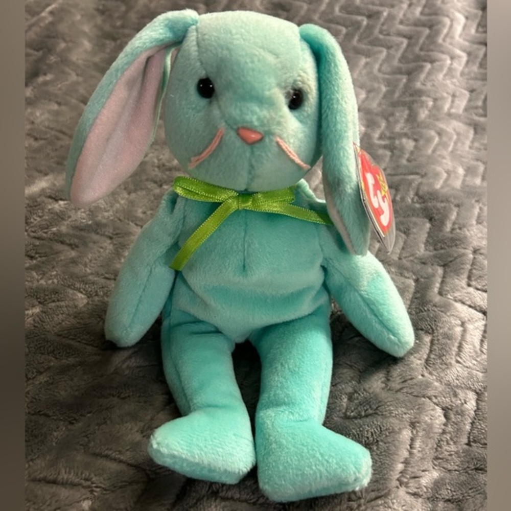 Ty Beanie Baby RARE 1996 Hippity Green Bunny